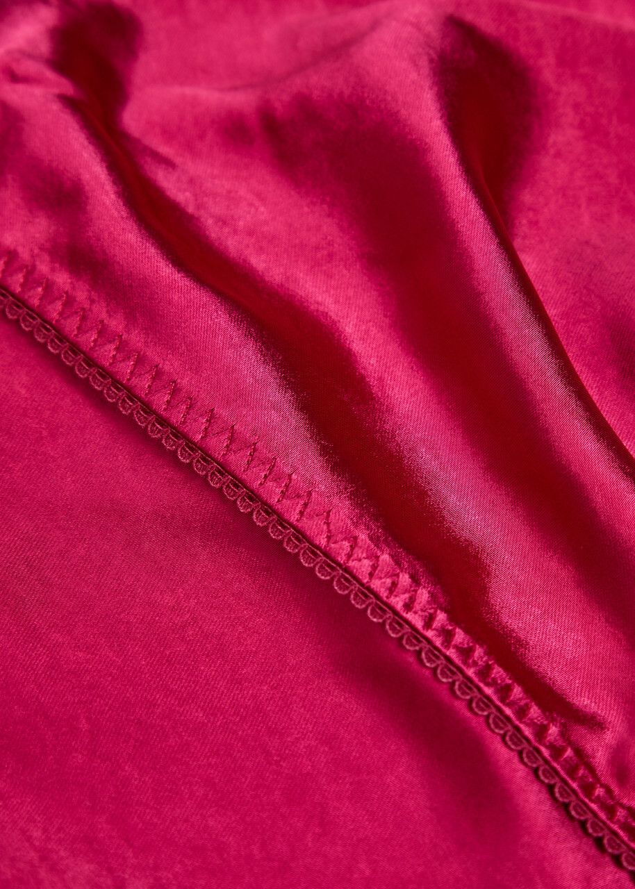 Anna October Justina Open-back Satin Maxi Dress Dark Red