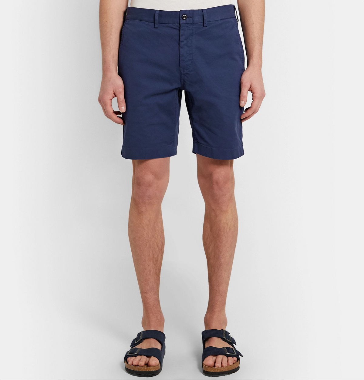 Alex Mill - Slim-Fit Stretch-Cotton Twill Chino Shorts - Blue