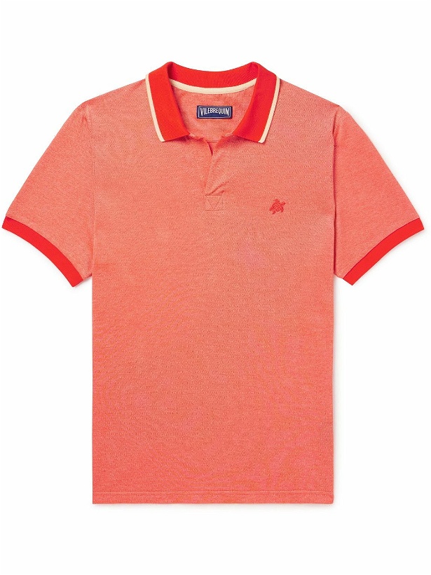 Photo: Vilebrequin - Logo-Embroidered Cotton-Jersey Polo Shirt - Orange