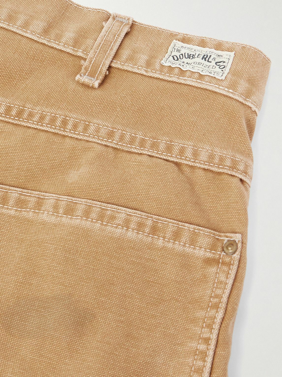 RRL - Hamilton Straight-Leg Double-Knee Distressed Cotton-Canvas Trousers - Brown