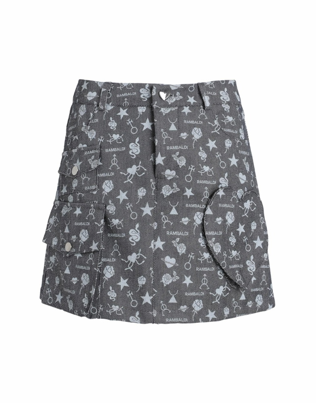 Photo: Marco Rambaldi Womens Denim skirt in Blue