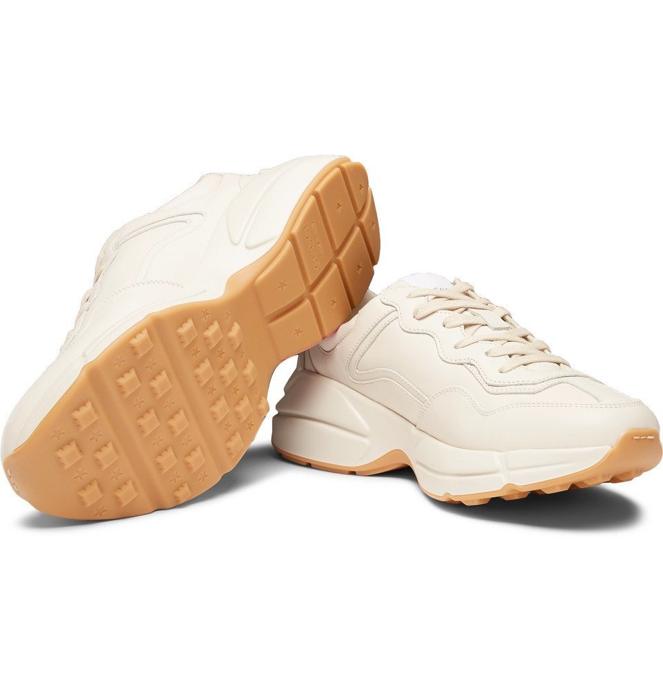 Gucci - Rhyton Striped Leather Sneakers - Men - Off-white