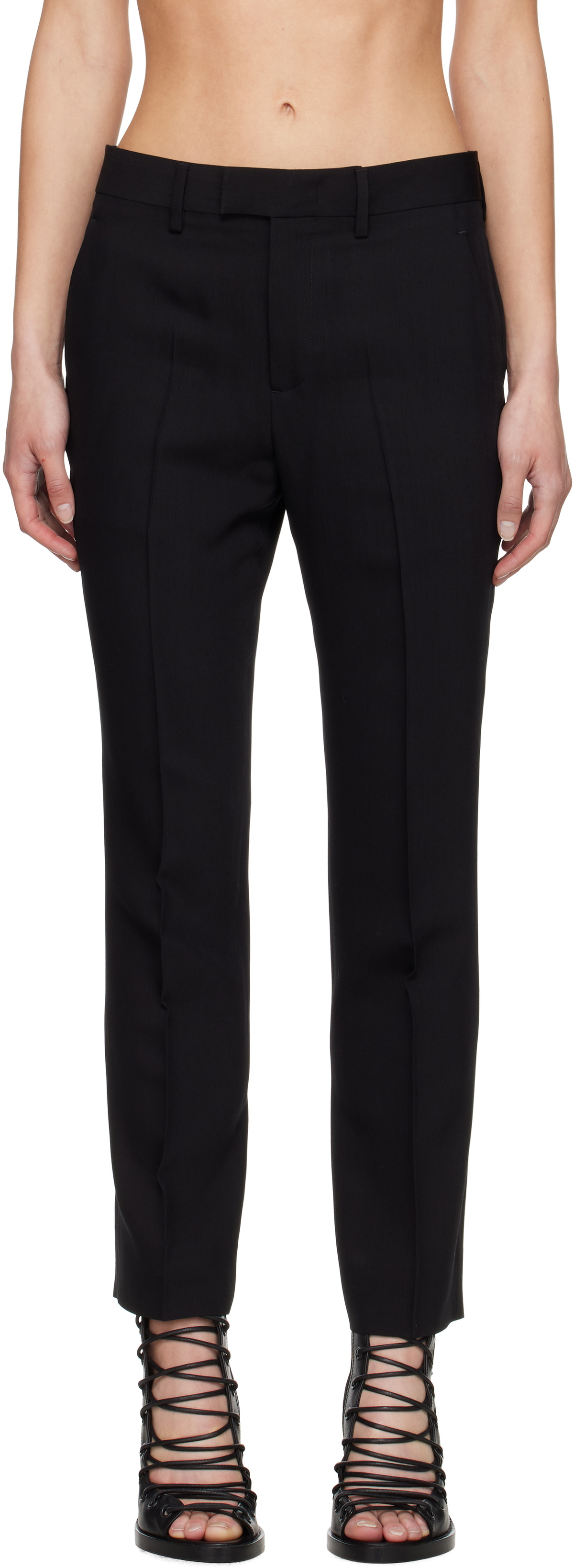 Ann Demeulemeester Black Habiba Cigarette Trousers