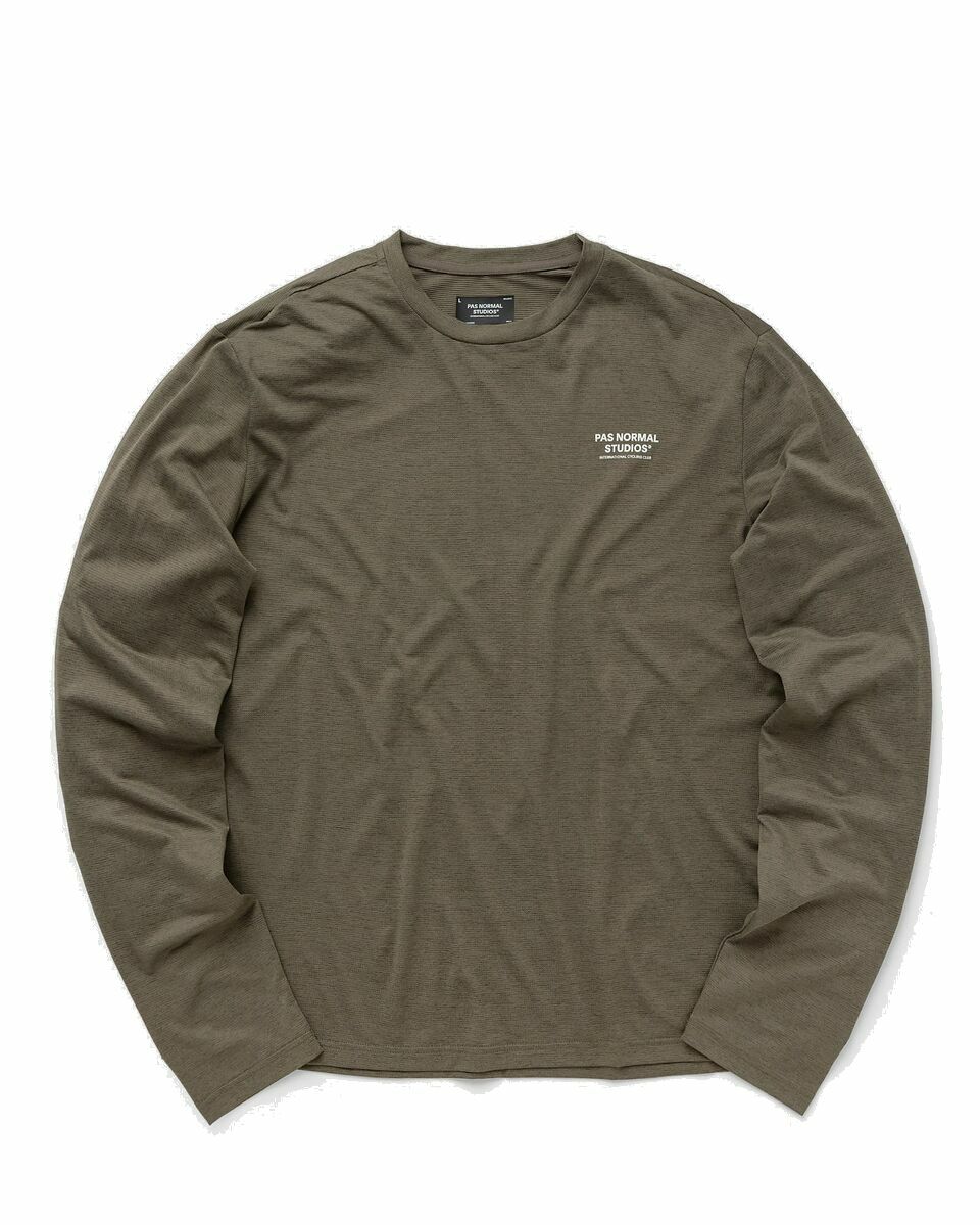 Photo: Pas Normal Studios Balance Long Sleeve Tee Green - Mens - Longsleeves