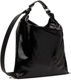 Junya Watanabe Black Crinkled Top Handle Bag