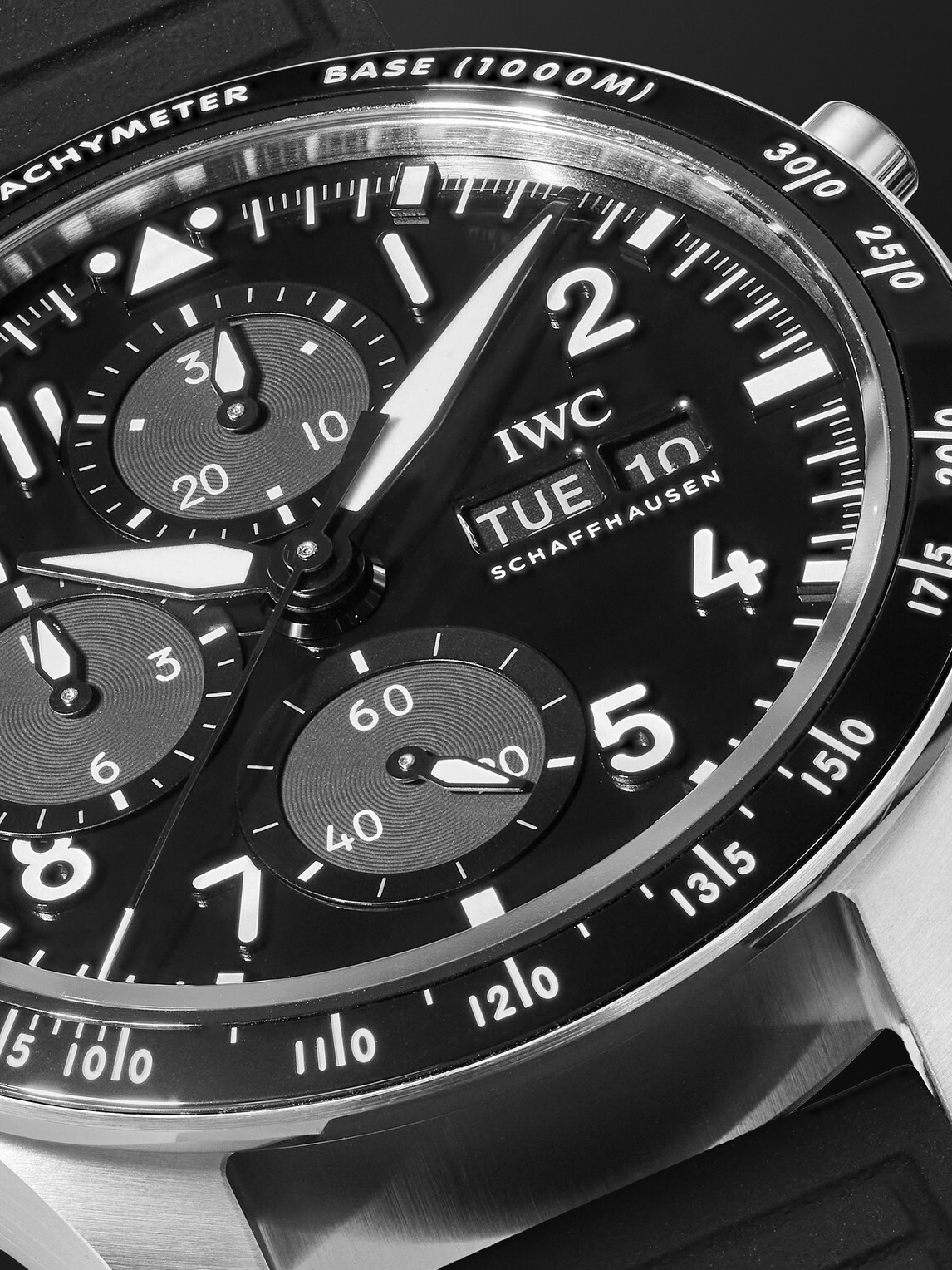 IWC Schaffhausen - Pilot's Watch Automatic Chronograph AMG 42.5mm Titanium and Rubber Watch, Ref. No. IW388305