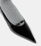 Magda Butrym Patent leather slingback pumps with socks