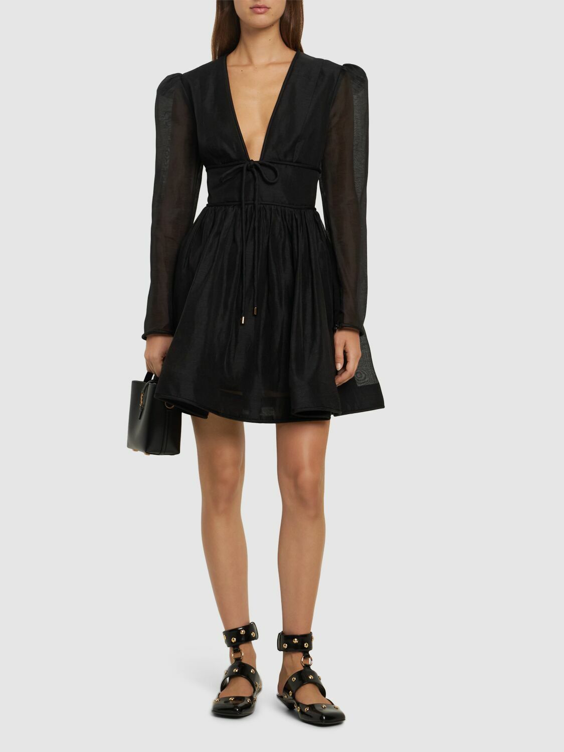 ZIMMERMANN Eden Linen & Silk Organza Mini Dress Zimmermann