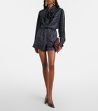 Saint Laurent Printed silk shorts
