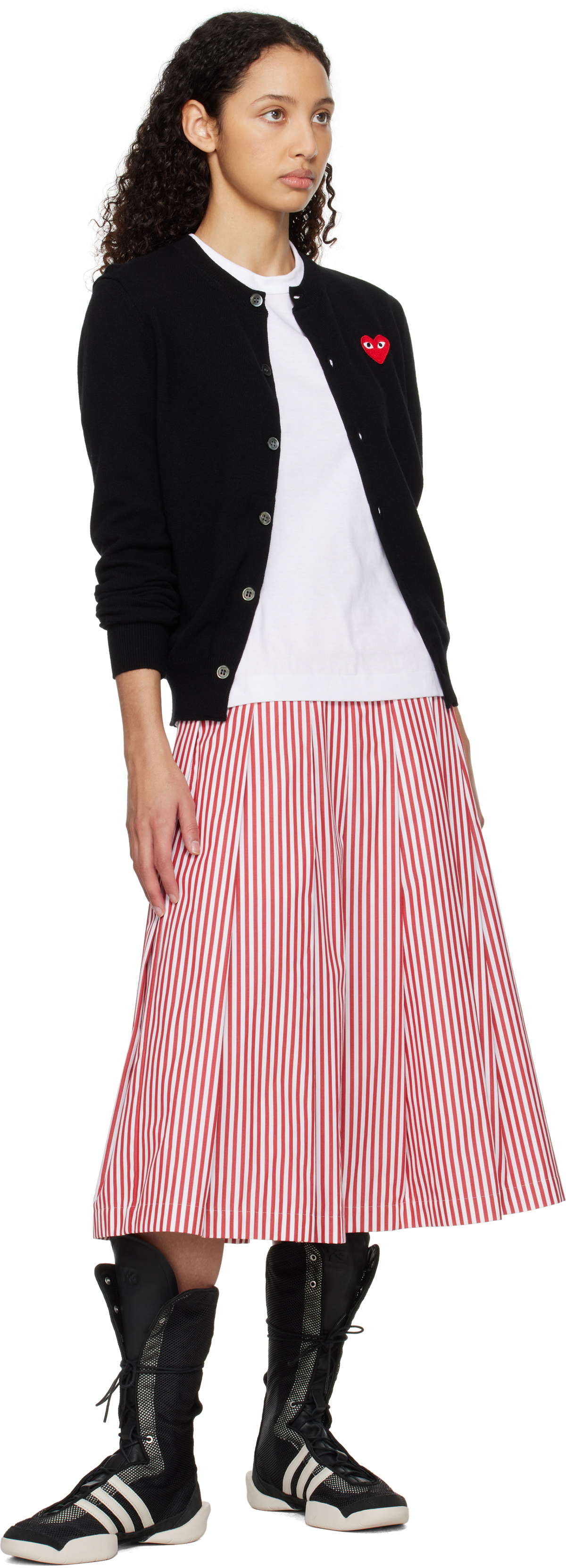 COMME des GARÇONS PLAY Black Red Heart Cardigan