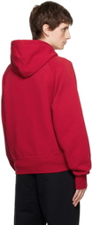 AMI Paris Red Ami De Cœur Hoodie