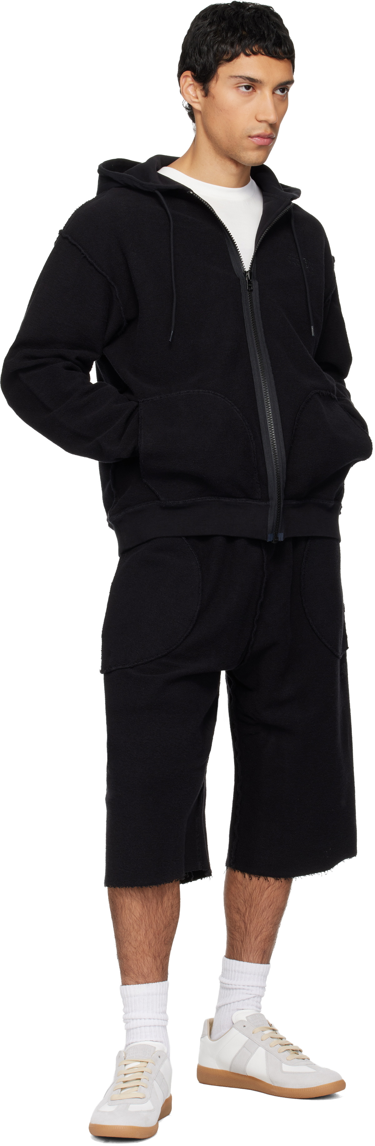 MM6 Maison Margiela Black Inside-Out Shorts