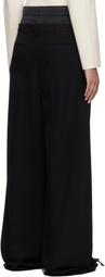 Erdem Black Wide Leg Trousers