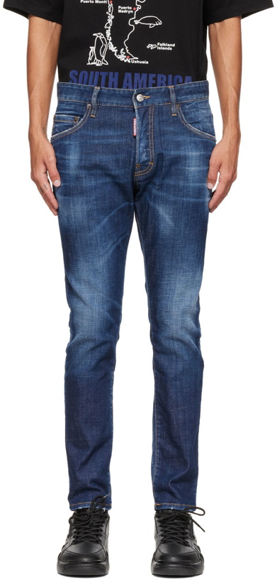 Photo: Dsquared2 Blue Faded Skater Jeans