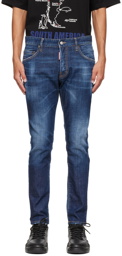 Dsquared2 Blue Faded Skater Jeans