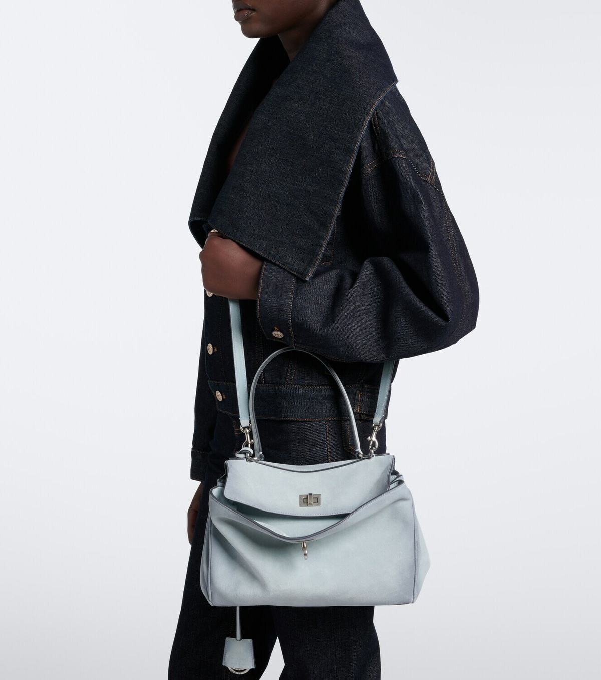 Balenciaga Rodeo Medium suede shoulder bag