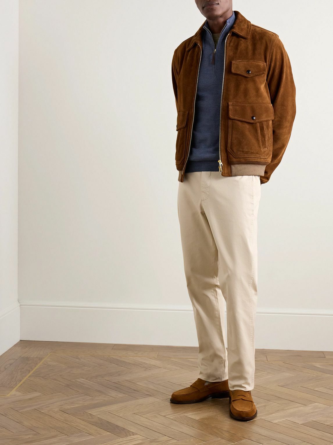 Sid Mashburn - Escorial Wool Half-Zip Sweater - Blue