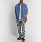 Isabel Marant - Petros Slim-Fit Printed Cotton Drawstring Trousers - Blue