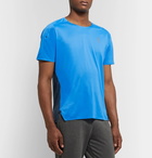 On - Colour-Block Stretch-Jersey and Mesh T-Shirt - Bright blue