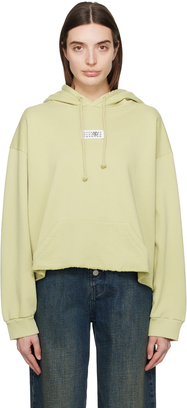 MM6 Maison Margiela Green Unbrushed Hoodie