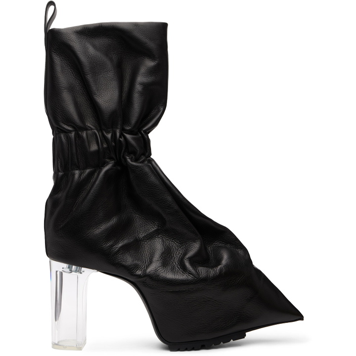 Photo: Rick Owens Black Tower Pull-On Cuffed Taquito Boots