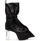 Rick Owens Black Tower Pull-On Cuffed Taquito Boots