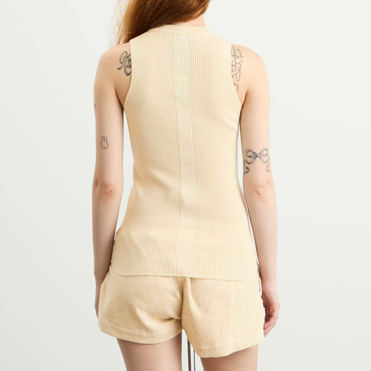 Rick Owens Women's Knitted Tank Vest Top in Natural