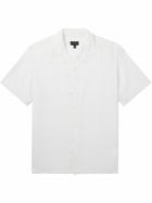 Club Monaco - Camp-Collar Lyocell-Seersucker Shirt - White