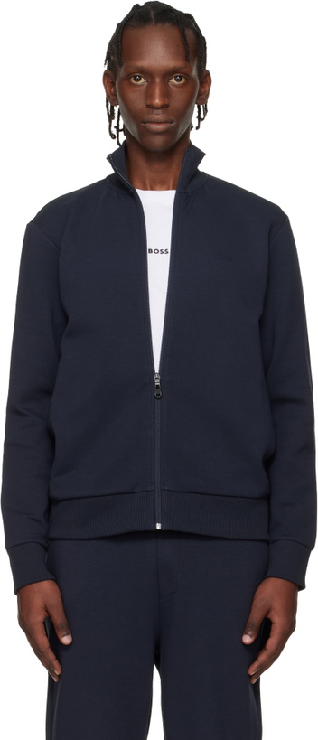 Photo: BOSS Navy Zip Sweatshirt