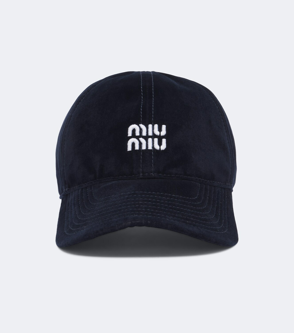 Miu Miu Logo velvet baseball cap