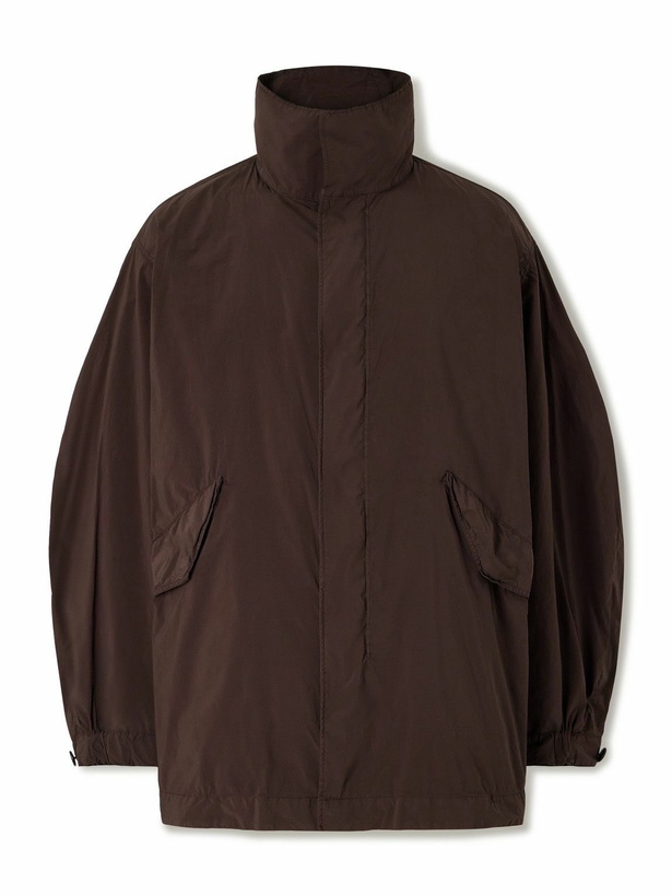 Photo: ATON - Garment-Dyed Shell Jacket - Brown