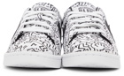 Converse White & Black Keith Haring Edition Leather Pro Ox Sneakers