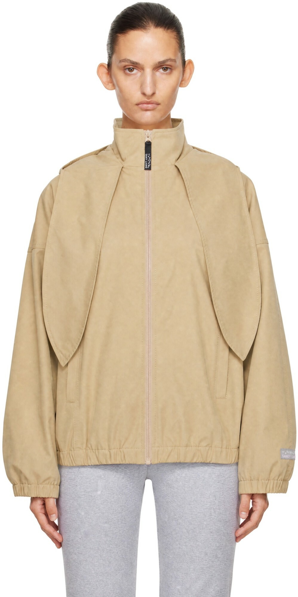 Sandy Liang Beige Torry Jacket