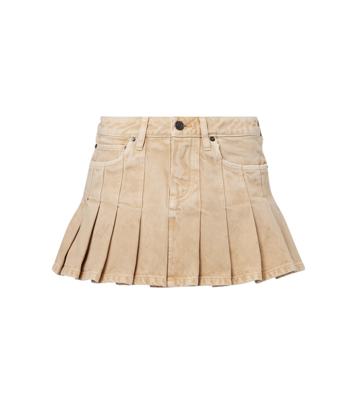 Photo: Balenciaga Pleated denim miniskirt