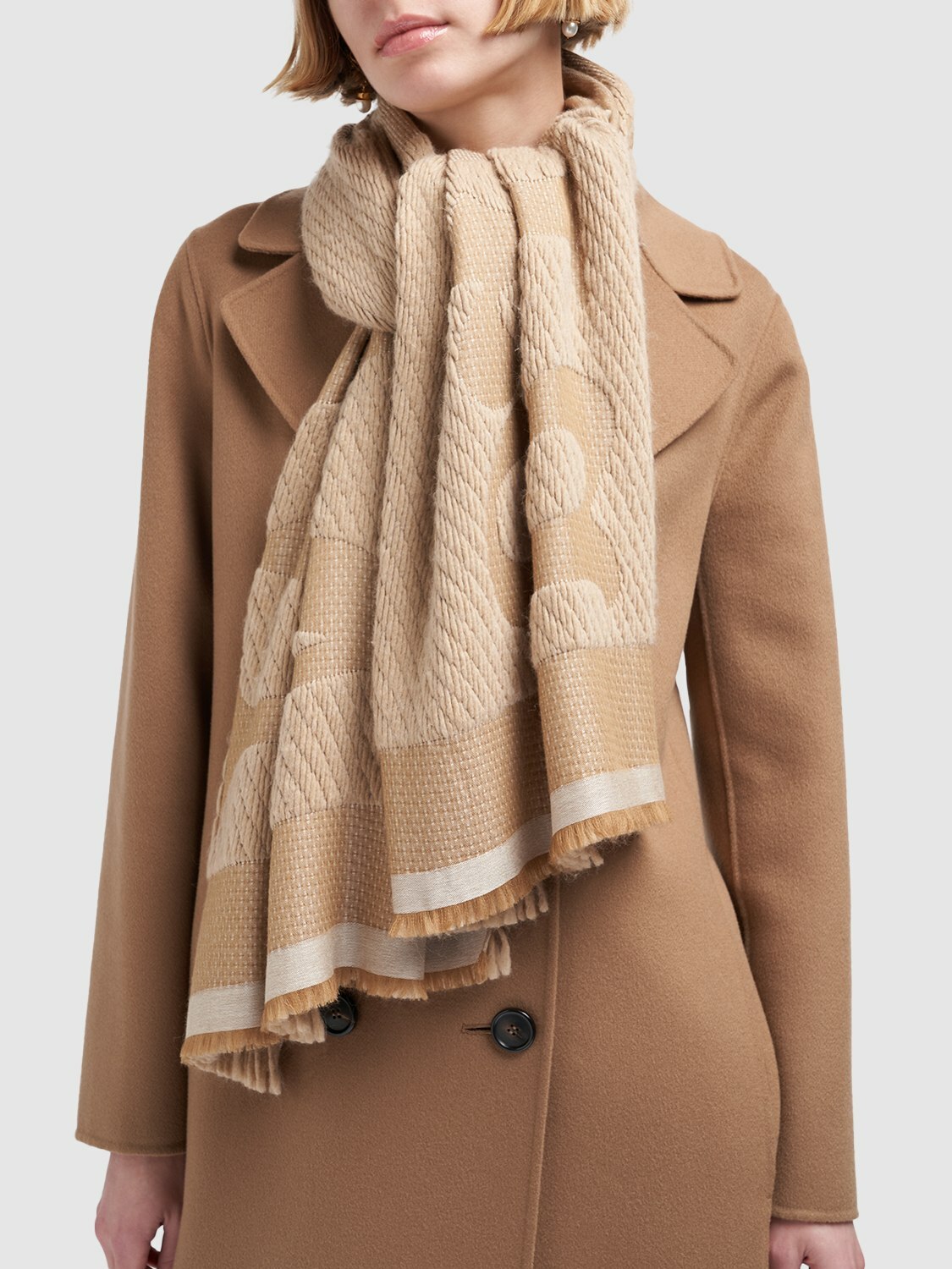 MAX MARA - Joice Wool Blend Scarf Max Mara
