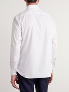 Brioni - Cutaway-Collar Cotton-Poplin Shirt - White