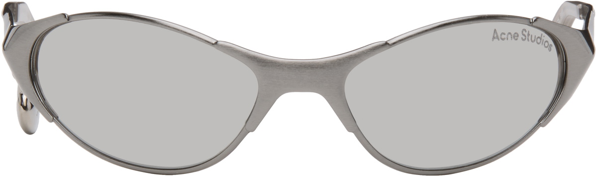 Acne Studios Silver Metal Frame Charm Sunglasses