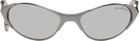 Acne Studios Silver Metal Frame Charm Sunglasses