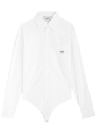 Coperni Cotton-poplin Shirt Bodysuit White