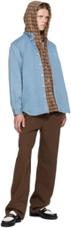 Dunst Blue Classic Boyfriend Denim Shirt