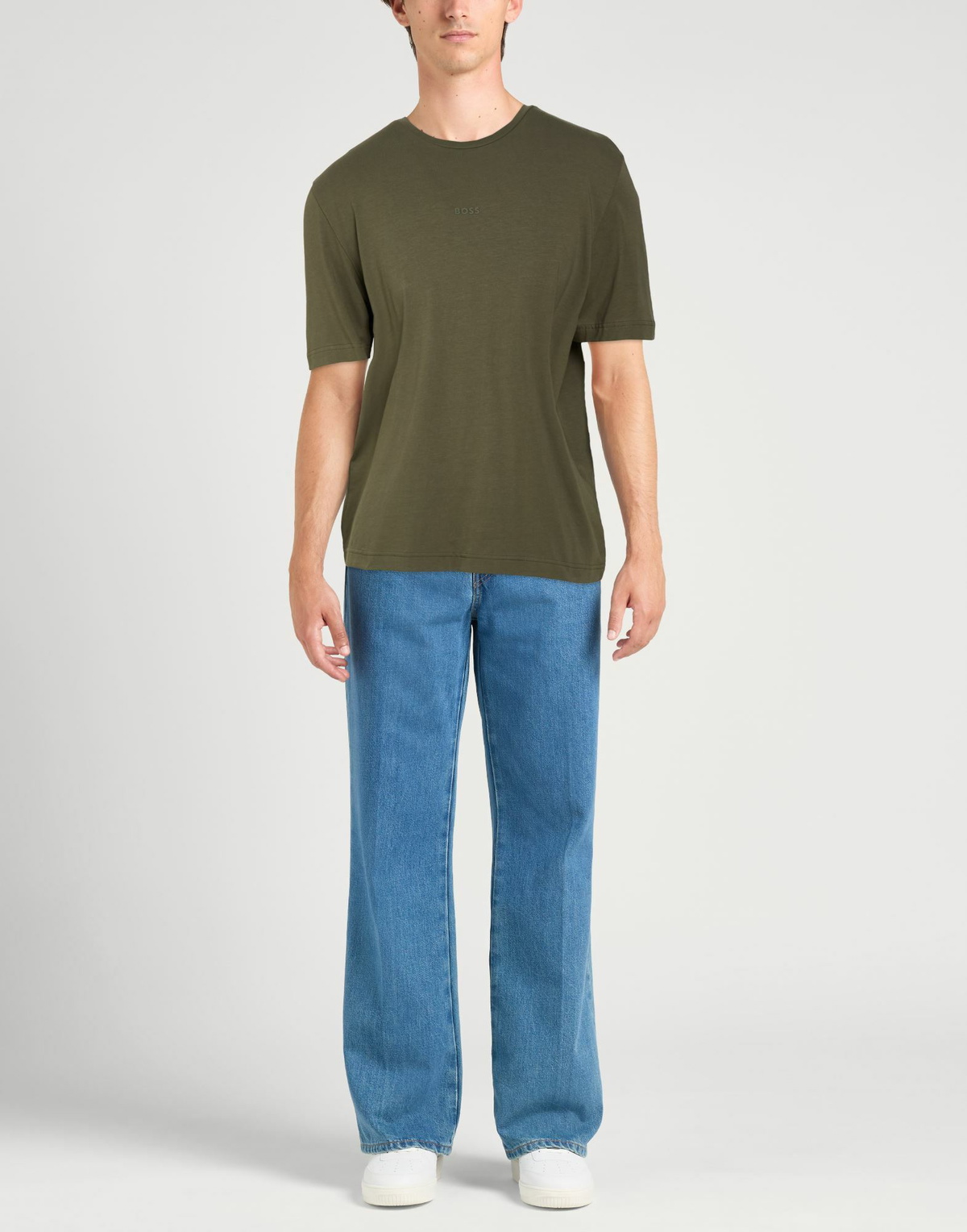 Boss Mens T-shirt Military in Green