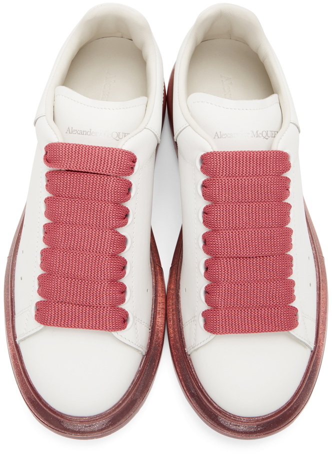 alexander mcqueen white & pink oversized sneakers