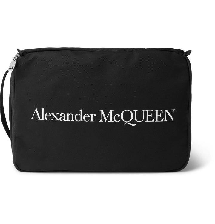 Photo: ALEXANDER MCQUEEN - Logo-Print Canvas Pouch - Black