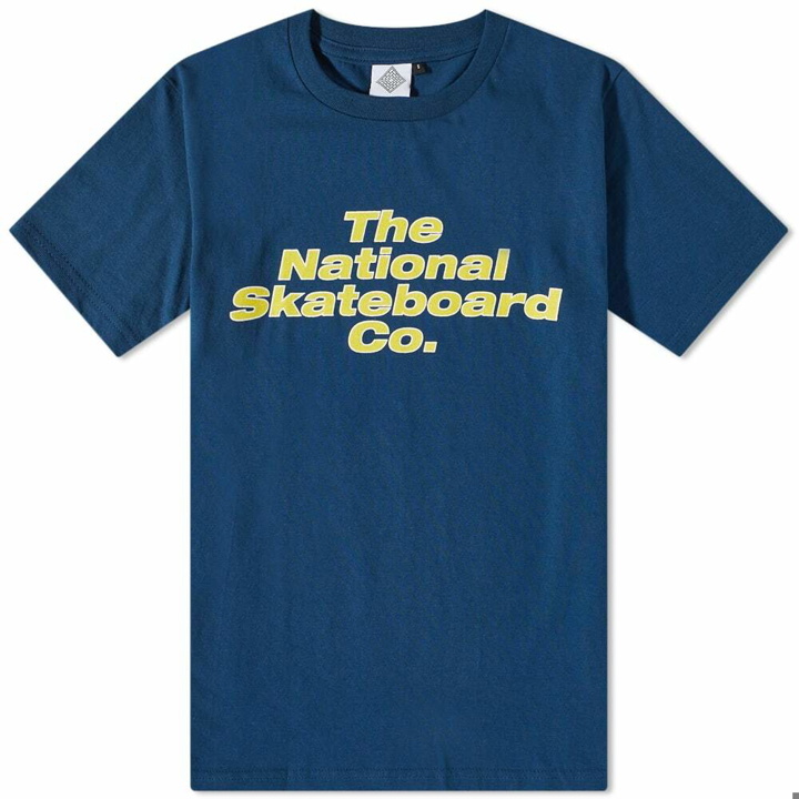 Photo: The National Skateboard Co. Men's Outline T-Shirt in Harbour Blue
