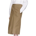 Lemaire Brown Denim Flared Skirt