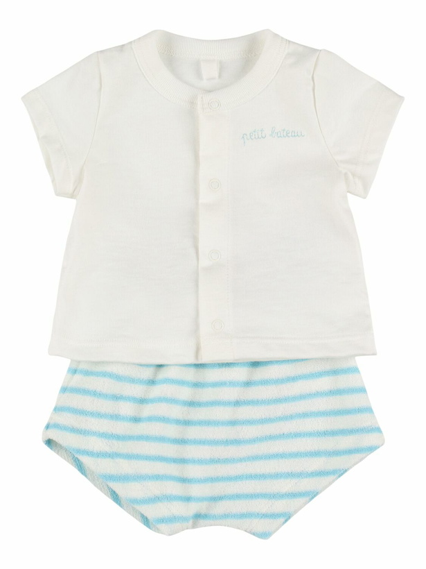 Photo: PETIT BATEAU Cotton Jersey T-shirt & Diaper Cover