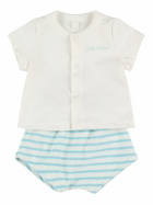 PETIT BATEAU Cotton Jersey T-shirt & Diaper Cover