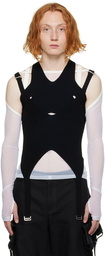 Dion Lee Black Lock Slit Tank Top