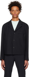 Solid Homme Navy Cropped Blazer