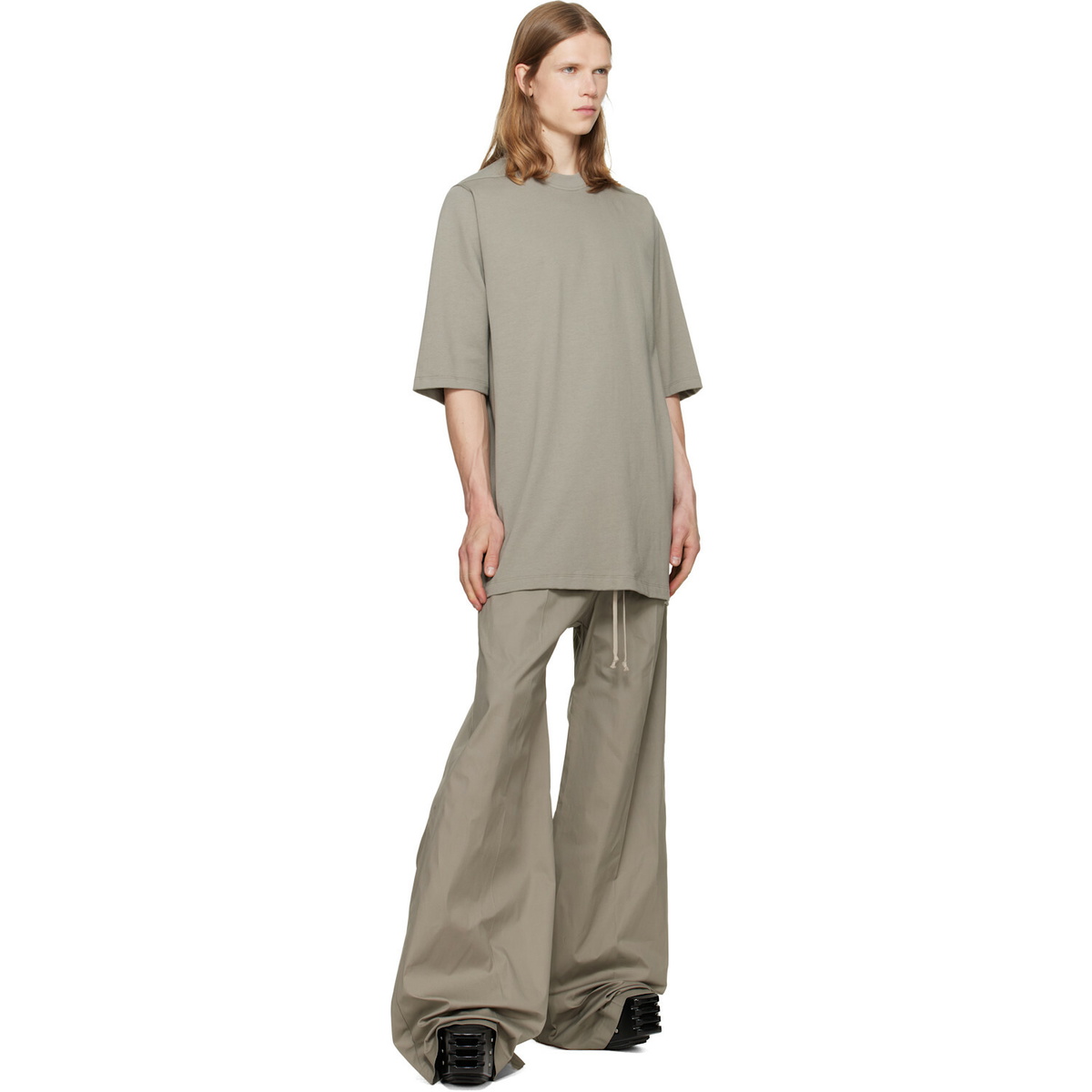 Rick Owens Taupe Tower Wide Bela Trousers